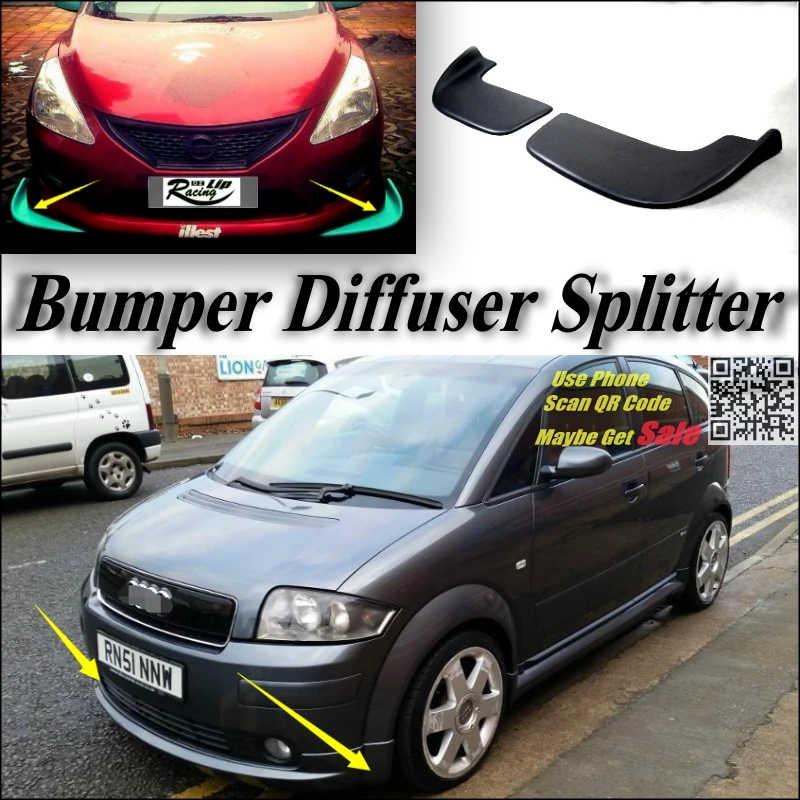 

Сплиттер диффузор бампер утка губа для Audi A2 тюнинг кузов комплект/передний дефлектор клапан плавник подбородок спойлер уменьшить кузов