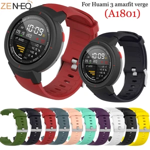 Ремешок amazfit verge силиконовый для смарт-часов Huami 3, сменный Браслет для amazfit verge (A1801)