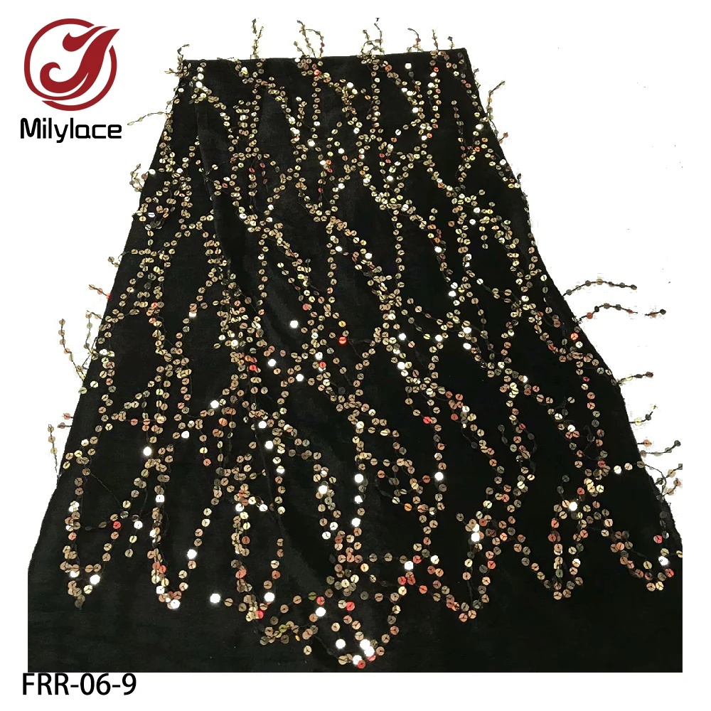 Высококачественная нигерийская бархатная ткань Milylace 5 ярдов африканские блестки