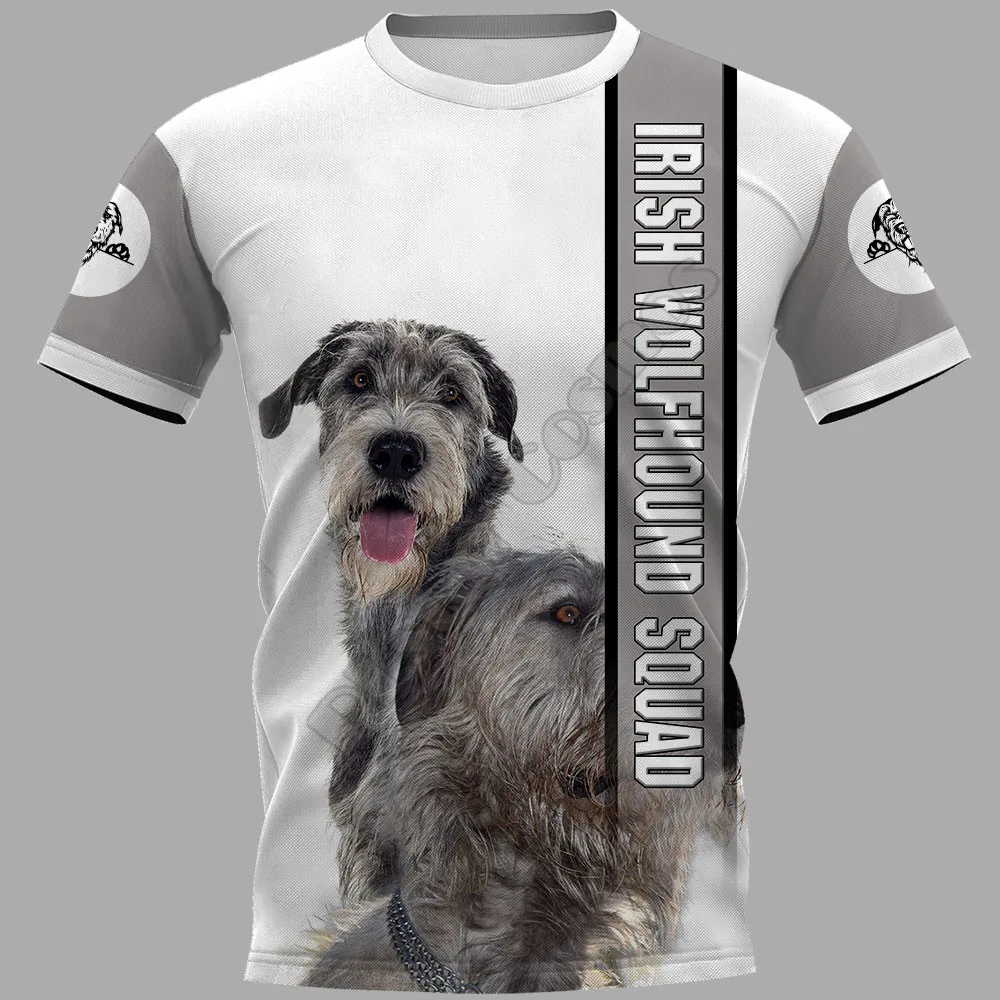 

Irish Wolfhound 3D Printed t-shirt Harajuku Streetwear T shirts Funny Animal Men For Women Short Sleeve Drop Shipping