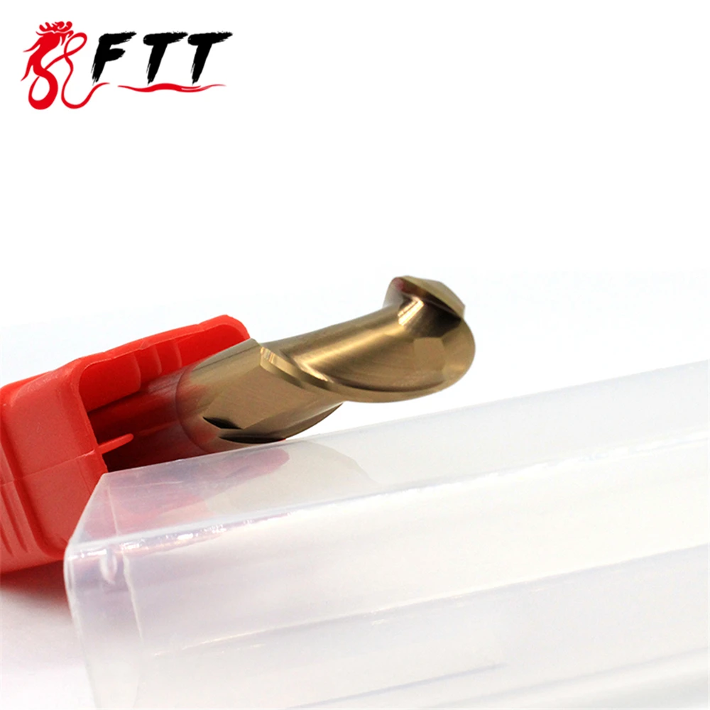 1 шт. R0.5 R0.75 R1 R1.5 R2 R3 HRC55 2 флейты с шариковым концом для носа Номинальная круглая фреза фрезерный станок с ЧПУ Бит