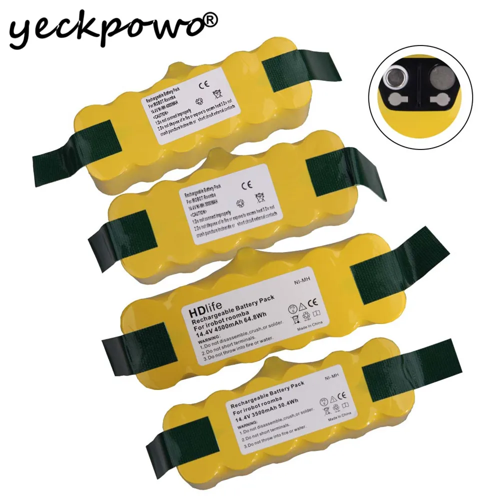 YECKPOWO 3000mah 3500mah 4000mah 4500mAh батарея SC для iRobot Roomba 500 600 700 800 900 серии пылесосов 14 4 v |