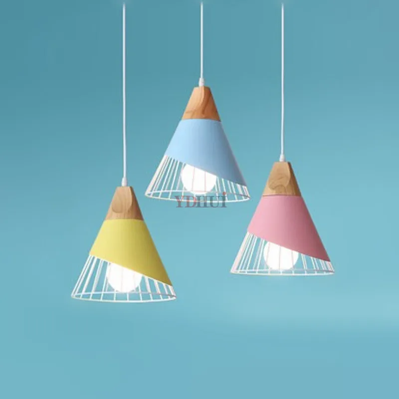 Деревянные подвесные светильники Современная промышленная лампа лофт