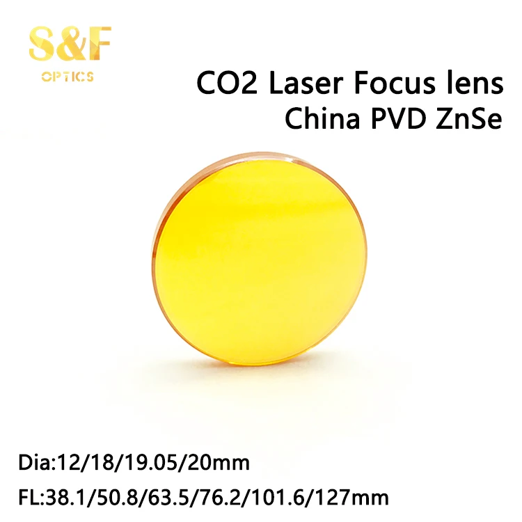 Фокусные линзы с диаметром S & F Znse CO2 Китай 12 18 19 05 20 мм FL38.1 50 8 63 5 101 6 127 для лазерной
