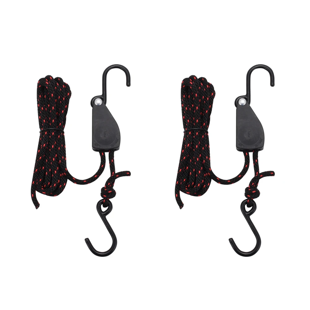 2Pcs Kayak Tie Down Straps Canoe Bow and Stern Heavy Duty Cargo Ratchet Pulley Adjustable Rope Hanger