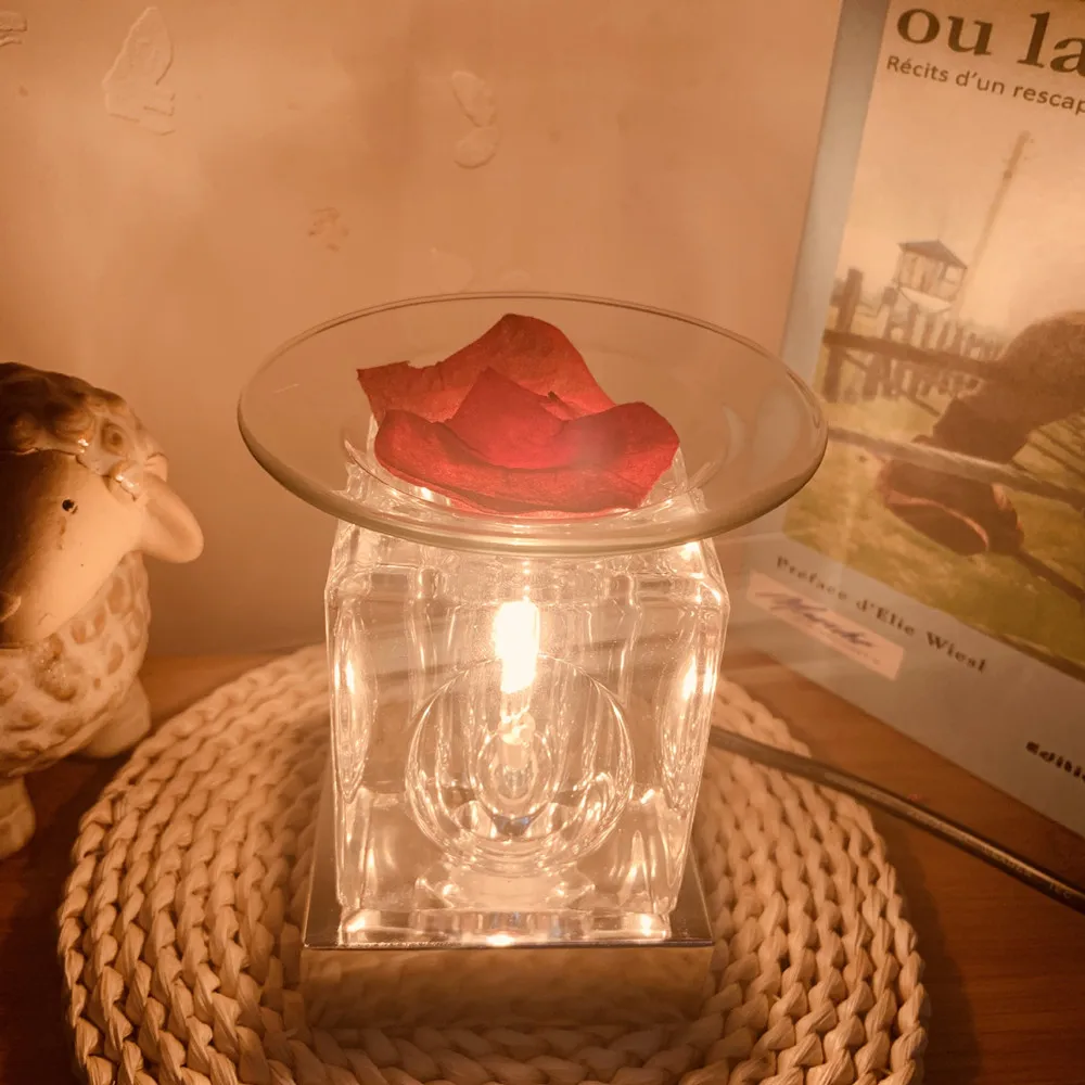 Стеклянная ароматическая 3d лампа восковая горелка плавкий ночсветильник с