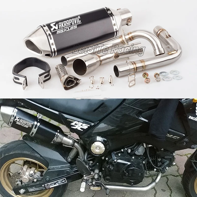 Мотоцикл Akrapovic выхлопная средняя труба Mid разъем слипоны для MSX обезьяна 125 Ducati