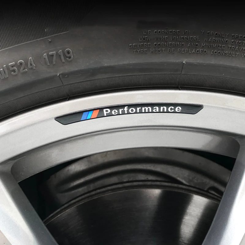 

Auto Wheel Hub Aluminium Alloy Strips Sticker For BMW E46 E90 E60 E39 F30 F10 E36 F20 X5 E70 G20 G30 Performance Car Accessories