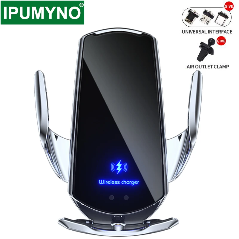 

Автомобильные беспроводные зарядные устройства, автоматические 15 Вт Qi для Iphone 12 Mini Pro Max 11 Xs Xr X 9 8 Plus, магнитный держатель для телефона, аксесс...