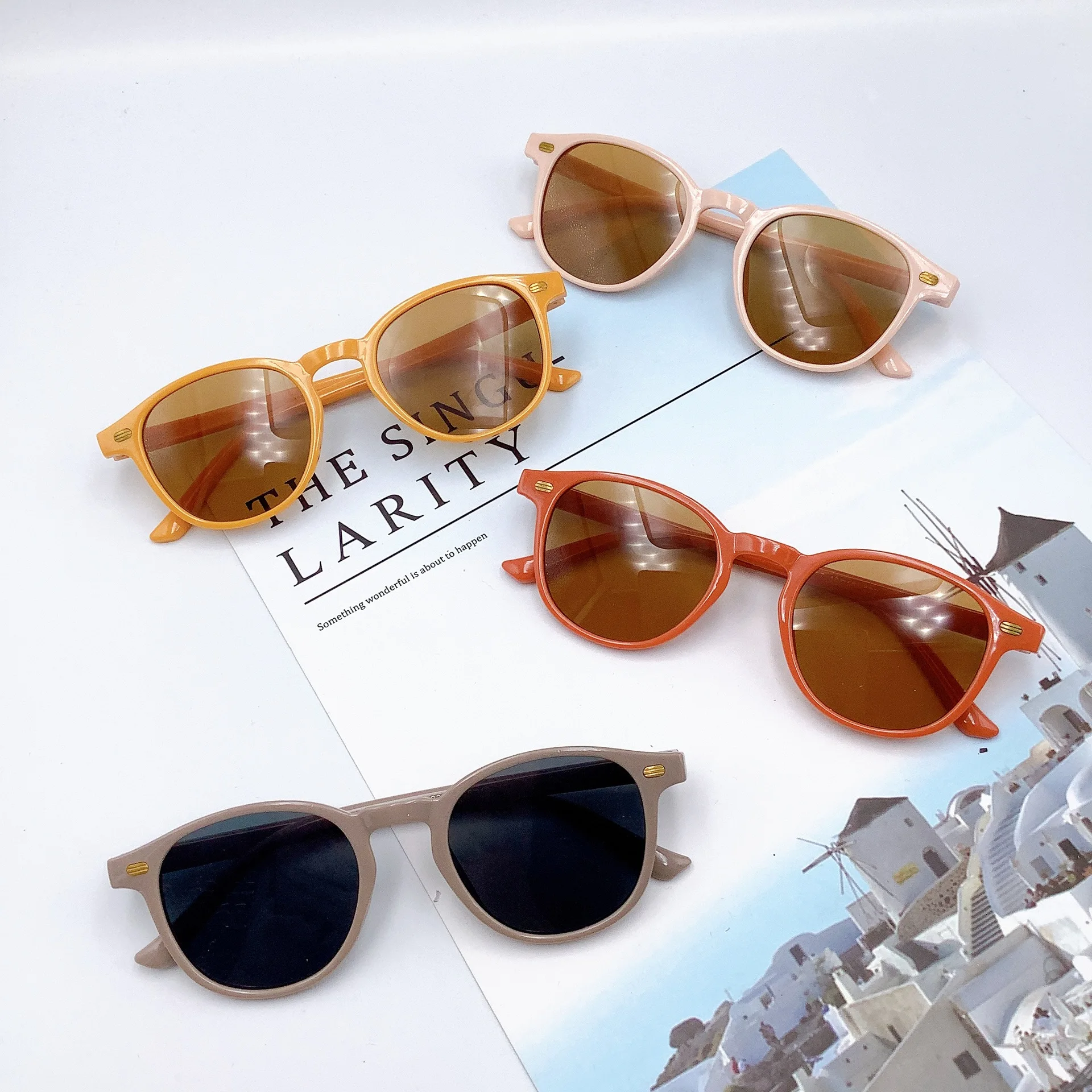 

2022 New Vintage Children Sunglasses Round Fashion Boys Girls Sun Glasses Kids Baby Classic Brand Plastic Eyewear Frame Uv400