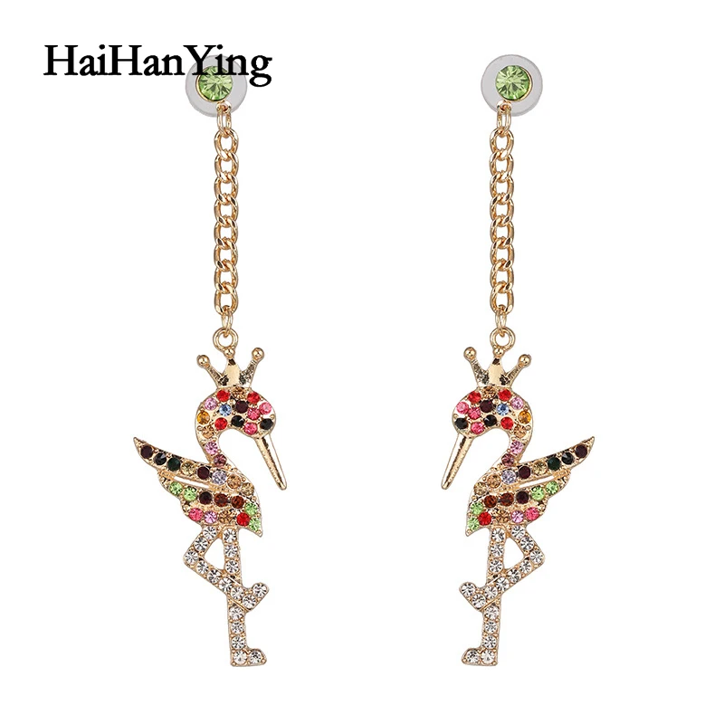 

Ostrich Color Matching Ladies Earrings Luxury Glamour Jewelry Holiday Beach Casual Jewelry Fashion Personality Statement