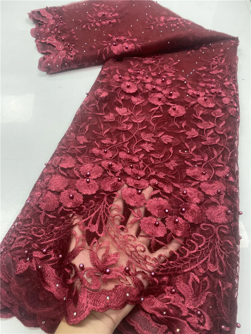 Вино африканская кружевная ткань 2020 высокое качество кружева французская с