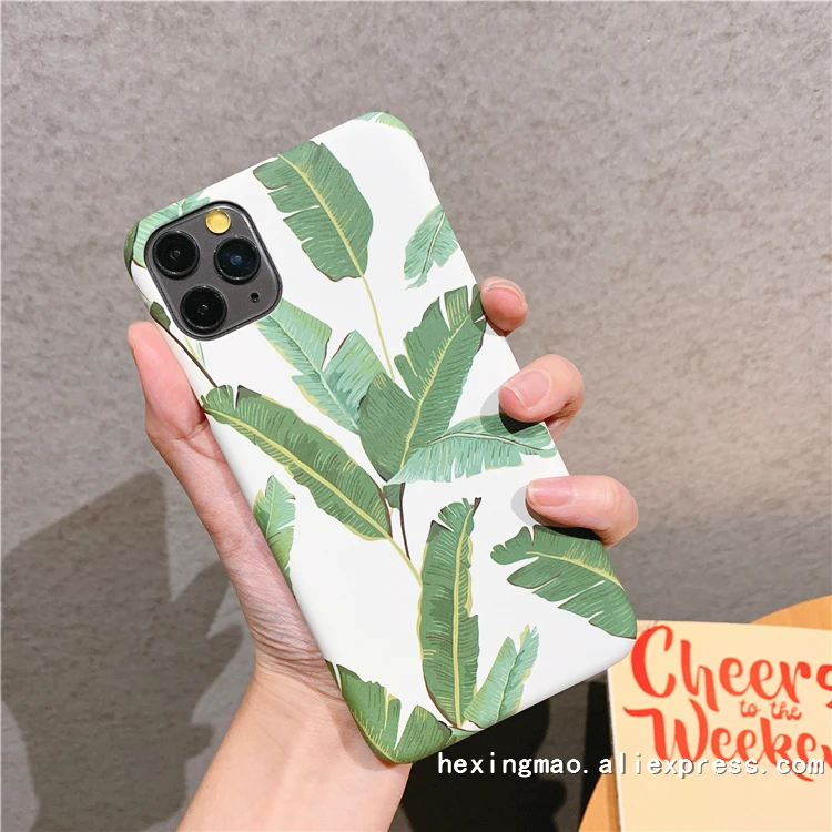 Чехол для телефона с листьями iphone 11 promax XS Max X XR 8 7 6 S|Сумки телефона| |