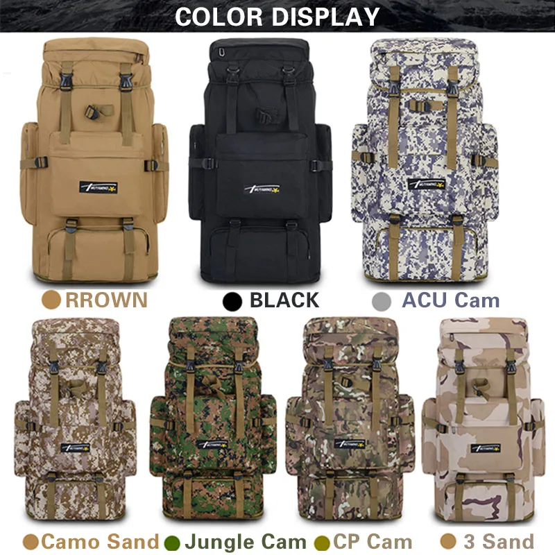 Камуфляжный тактический рюкзак сумка для альпинизма джунгли приключения 85Л