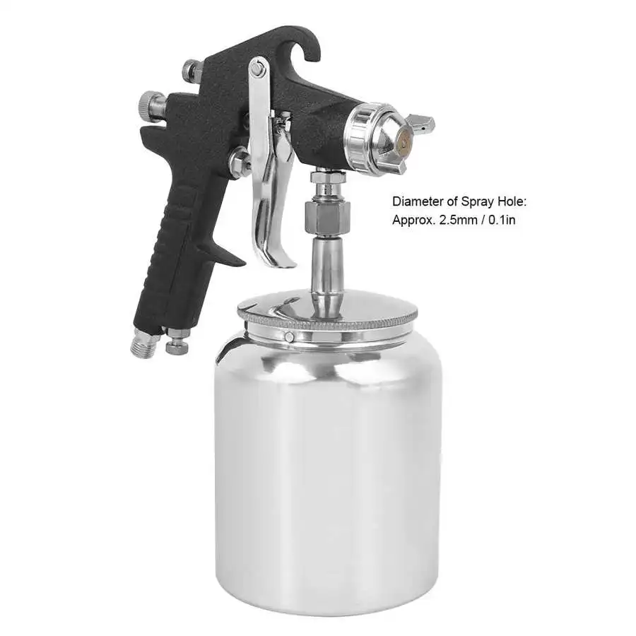 Распылитель краски пневматическая Аэрограф Черный 2 5 мм + нижний распылитель