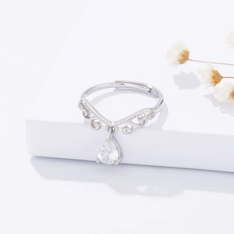 2021 Мода Новый Два в одном свадебные украшения комплект принцессы корона кольцо с