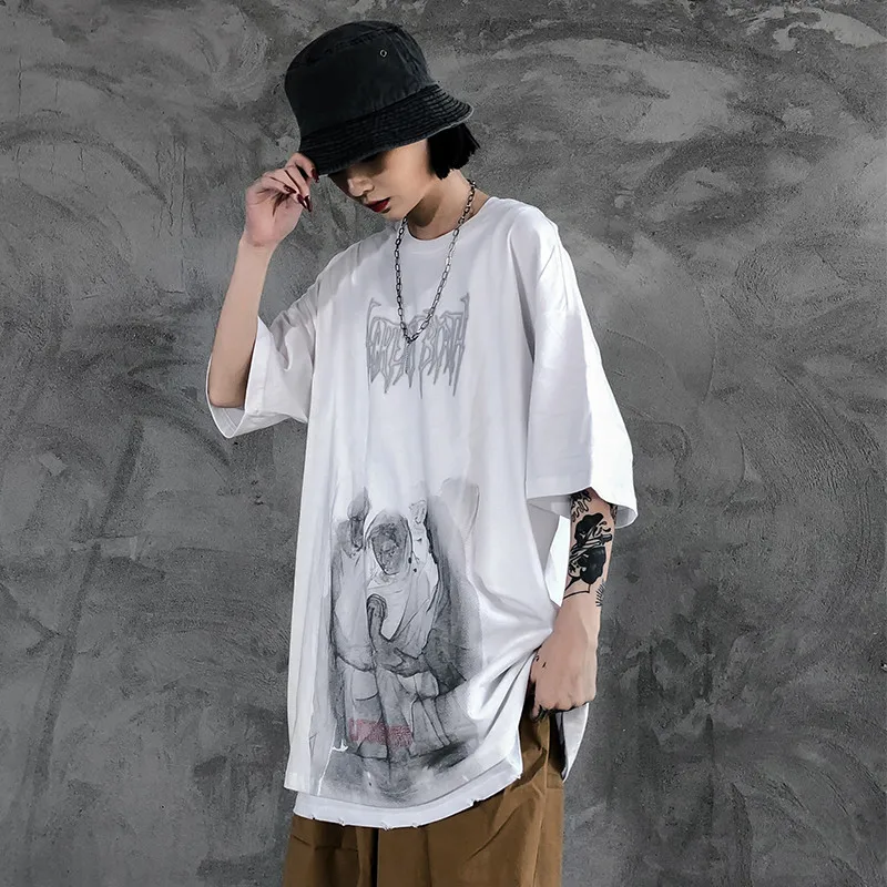 

Футболка женская оверсайз с коротким рукавом, брендовая Свободная рубашка в европейском и американском стиле, в стиле хип-хоп, летняя одежд...