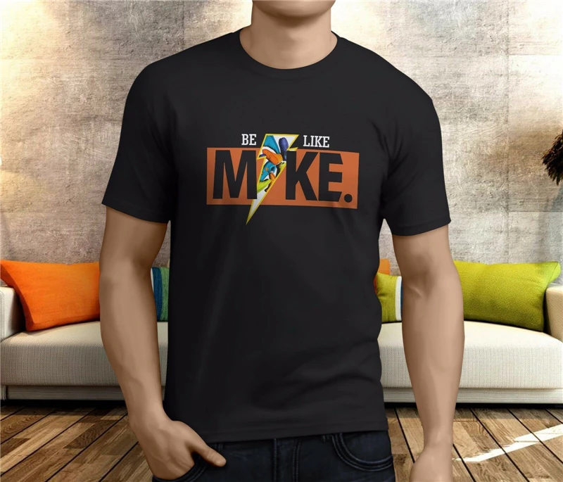 Новая популярная черная футболка Be Like Mike Men'S модная Классическая