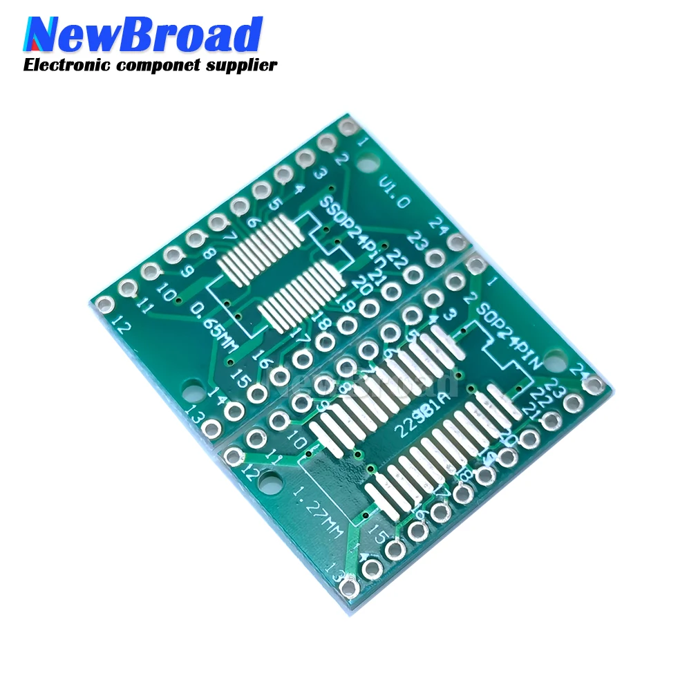 10 шт. SOP24 SSOP24 TSSOP24 к DIP24 печатная плата SMD для DIP 0 65 мм/1 27 мм до 2 54 Pin шаг