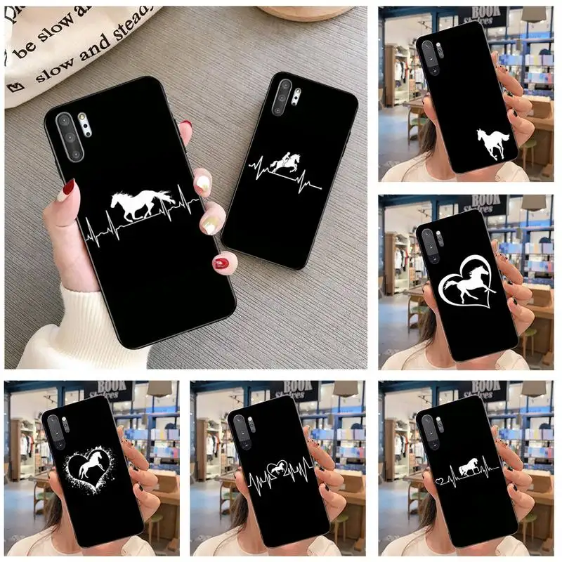 

Horse Pony Horse Heartbeat Phone Case For Samsung Galaxy Note20 ultra 7 8 9 10 Plus lite Samsung M21 M31S M30S M51