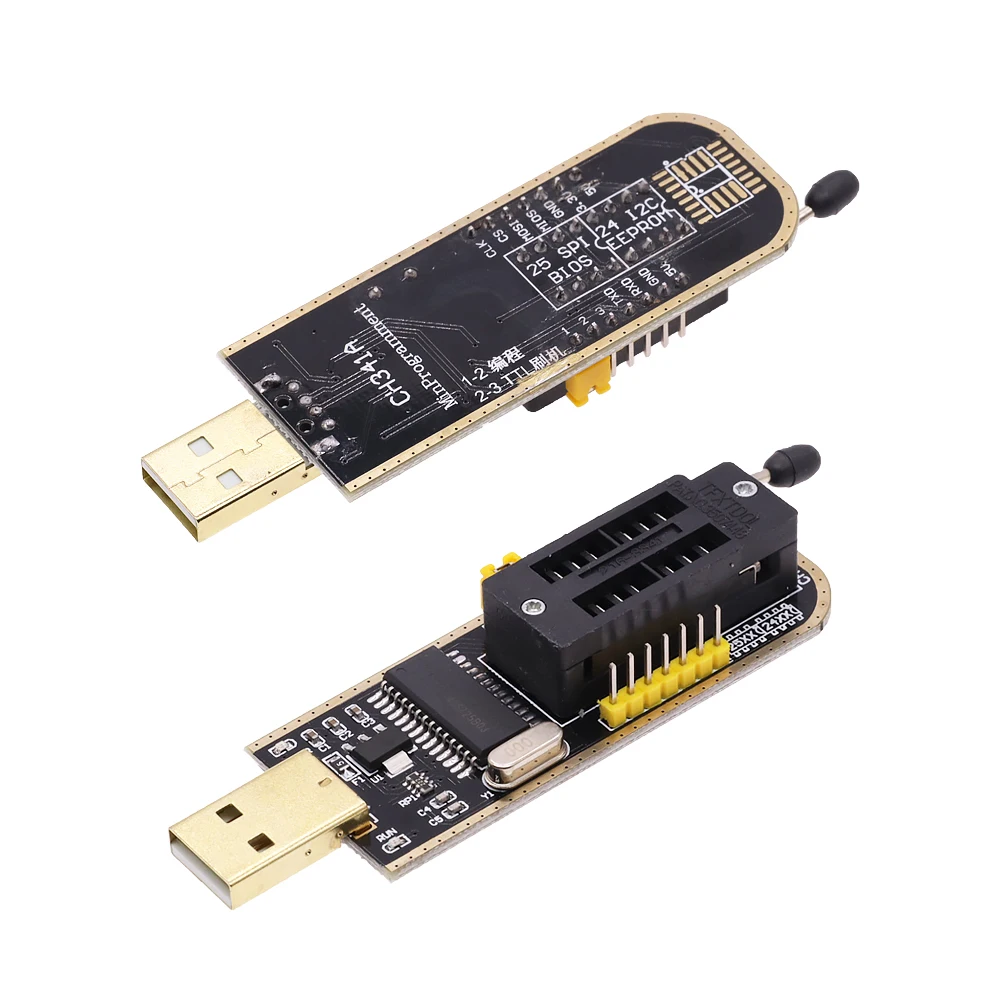 USB-программатор CH341A 24 25 серия EEPROM модуль программатора с флэш-BIOS + зажим SOIC8 SOP8 для
