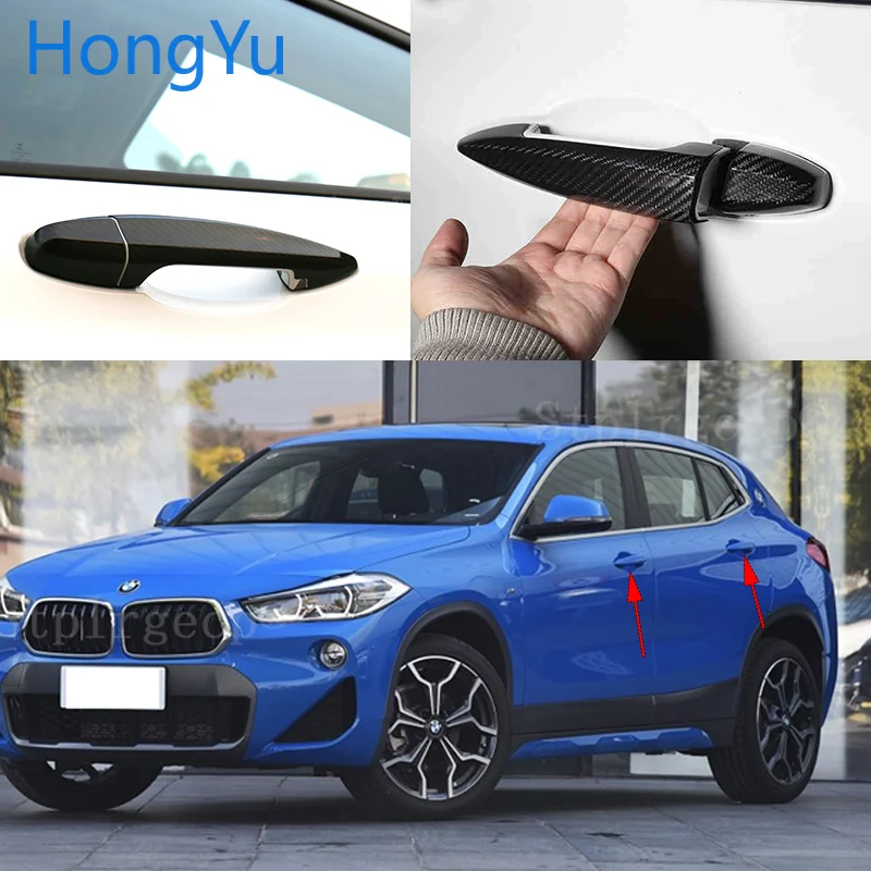 Наклейка на ручку автомобильной дверной ручки из углеродного волокна для BMW x2 F39