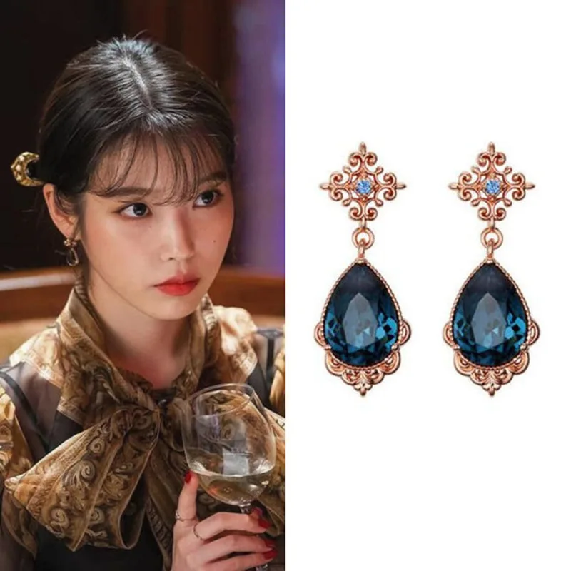 2019 новый корейский ТВ Звезда Кристалл Подвесные серьги Элегантные для женщин