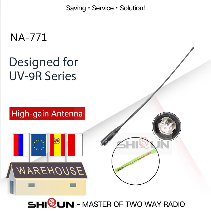 Baofeng UV-9R Nagoya NA-771 Antenna Nagoya 771 Dual Band VHF/UHF Walkie Talkie Antenna for Baofeng UV-9R Plus UV-XR BF-9700