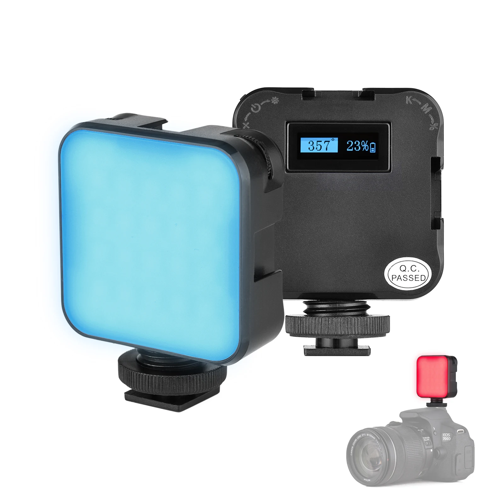 

Andoer ST60RGB мини RGB видео светильник вес светильник 2500K-9000K CRI 95 + Холодный башмак OLED Экран дисплея для прямые трансляции