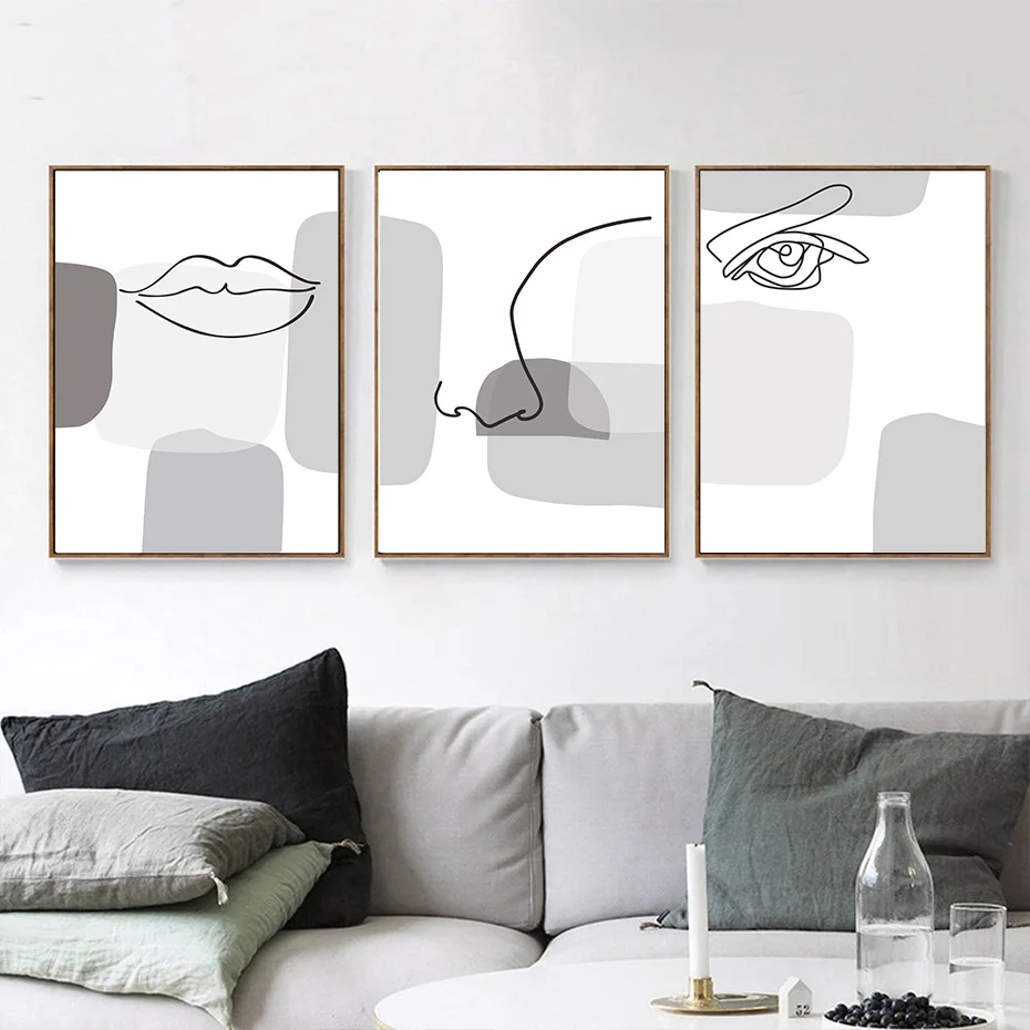 

Abstract Geometric Color Black Sketch Canvas Painting Poster Print Wall Art Picture Bedroom Interior Home Decor NO FRAME