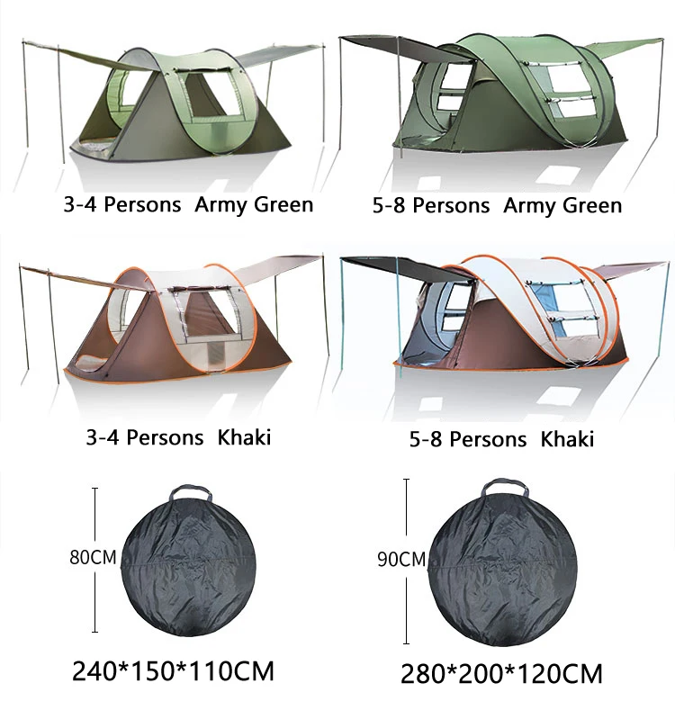 4 человека палатка для кемпинга большое пространство автоматическая скорость