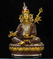 HOT SALE BUDDHA HOME EFFICACIOUS PROTECTION  TIBETAN BUDDHISM PADMASAMBHAVA GURU RINPOCHE BUDDHA GILDING STATUE 51CM