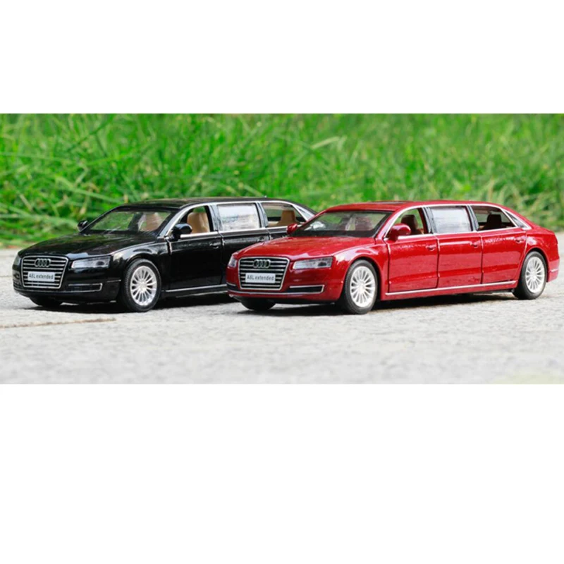 

1:32 CAIPO для AUDI A8L Расширенный светильник звуком отступить литые игрушечные модели автомобиля детские подарки черный/красный металл, Пластик, ...