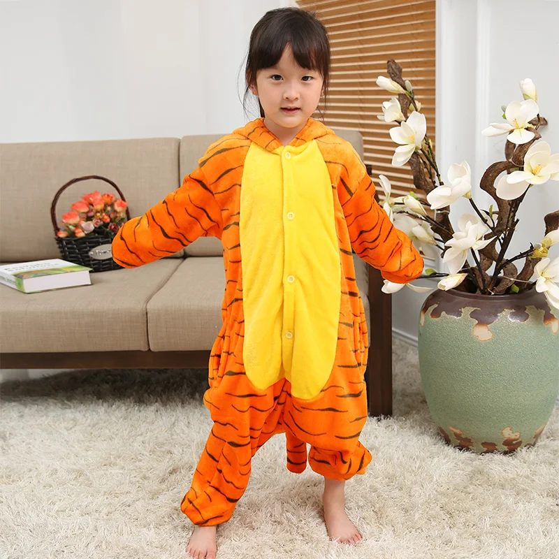 Пижамы Прыжки тигра для детей с изображением животных детские пижамы мальчиков и