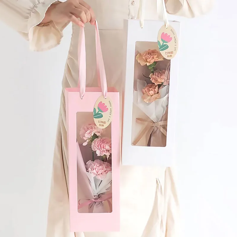 Портативный Цветочная коробка Водонепроницаемый бумага удобный подарочный