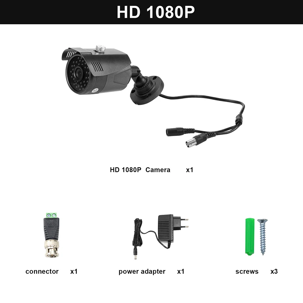 HD 1080P HomeFong камера видеонаблюдения HD1080P CCTV камера для видеодомофона Проводная Домашняя безопасность наружная Водонепроницаемая инфракрасная камера ночного видения - Цвет: HD 1080P