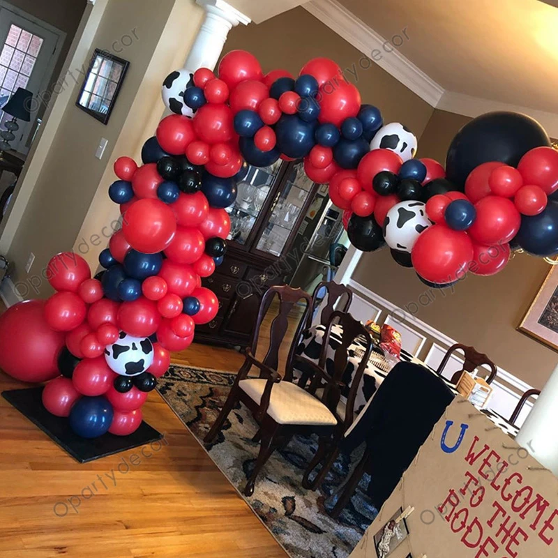 Украшение для дня рождения черная Гирлянда воздушных шаров арка хромированные