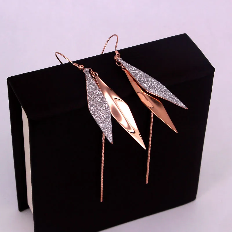 Серьги в виде колец ювелирные изделия из нержавеющей стали цвета розового золота