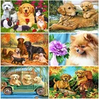 Набор для алмазной вышивки сделай сам, модная 5d-картина с изображением собаки, полная круглая мозаика из смолы, животное, Подарочный декор для стен