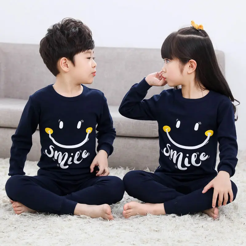 

2021 New Toddler Boy Pajamas Fashion Colorful Toddler Girl Pajamas Cotton 2T 6T 10T Autumn Winter Baby Children Underwear Sets