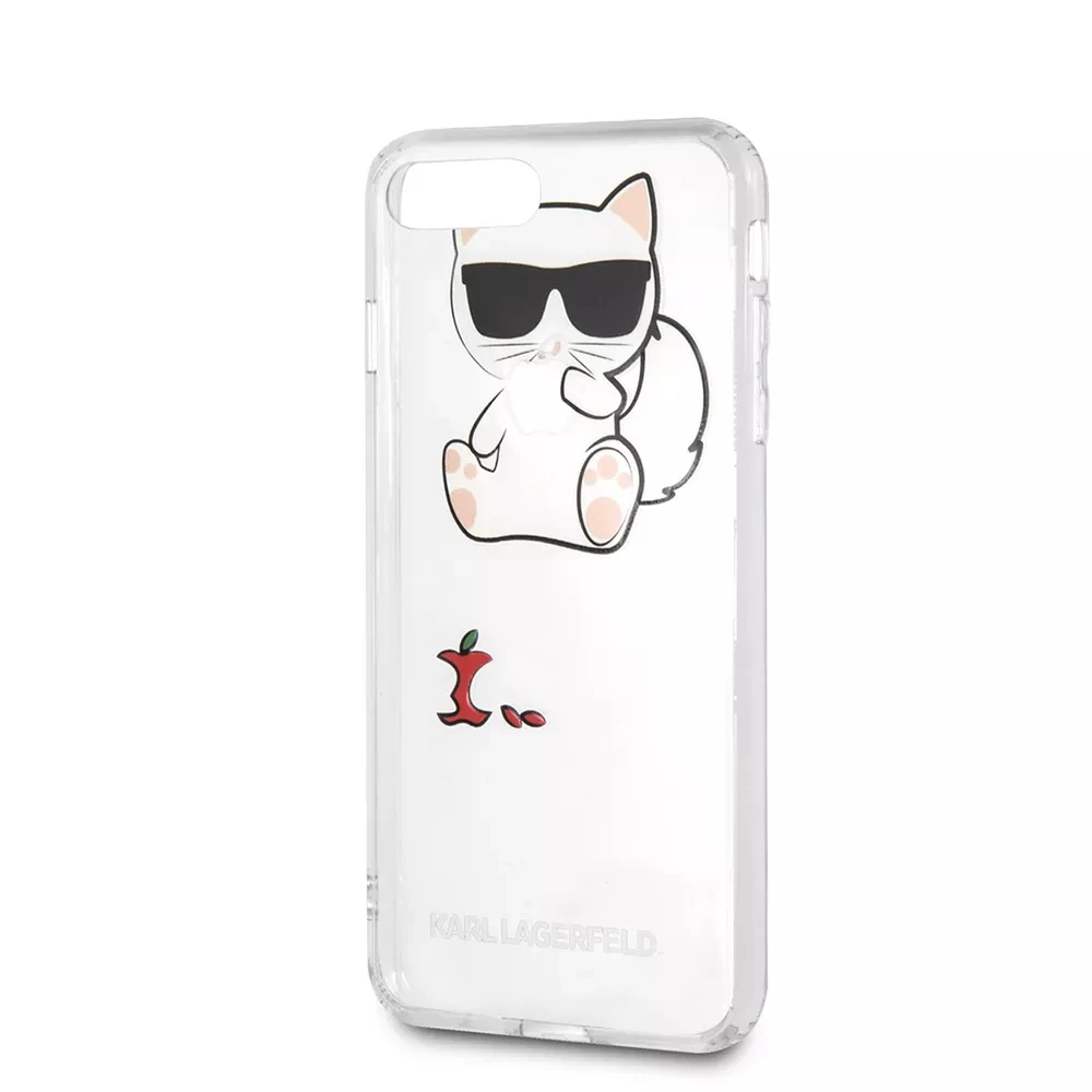 Case Lagerfeld for iPhone 7 +/8 + TPU collection Choupette Apple hard Transp |