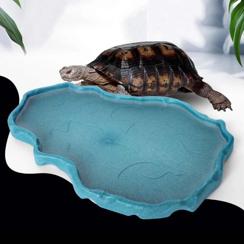 

Pet Turtle Reptile Feeder Bowl Basin Feeding Tray Dish Food Water Dispenser Pot