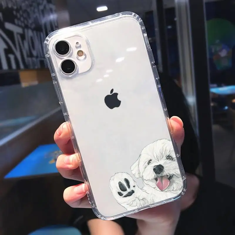 

Pug Dog French Bulldog Phone Case Transparent soft For iphone 5 5s 5c se 6 6s 7 8 11 12 plus mini x xs xr pro max