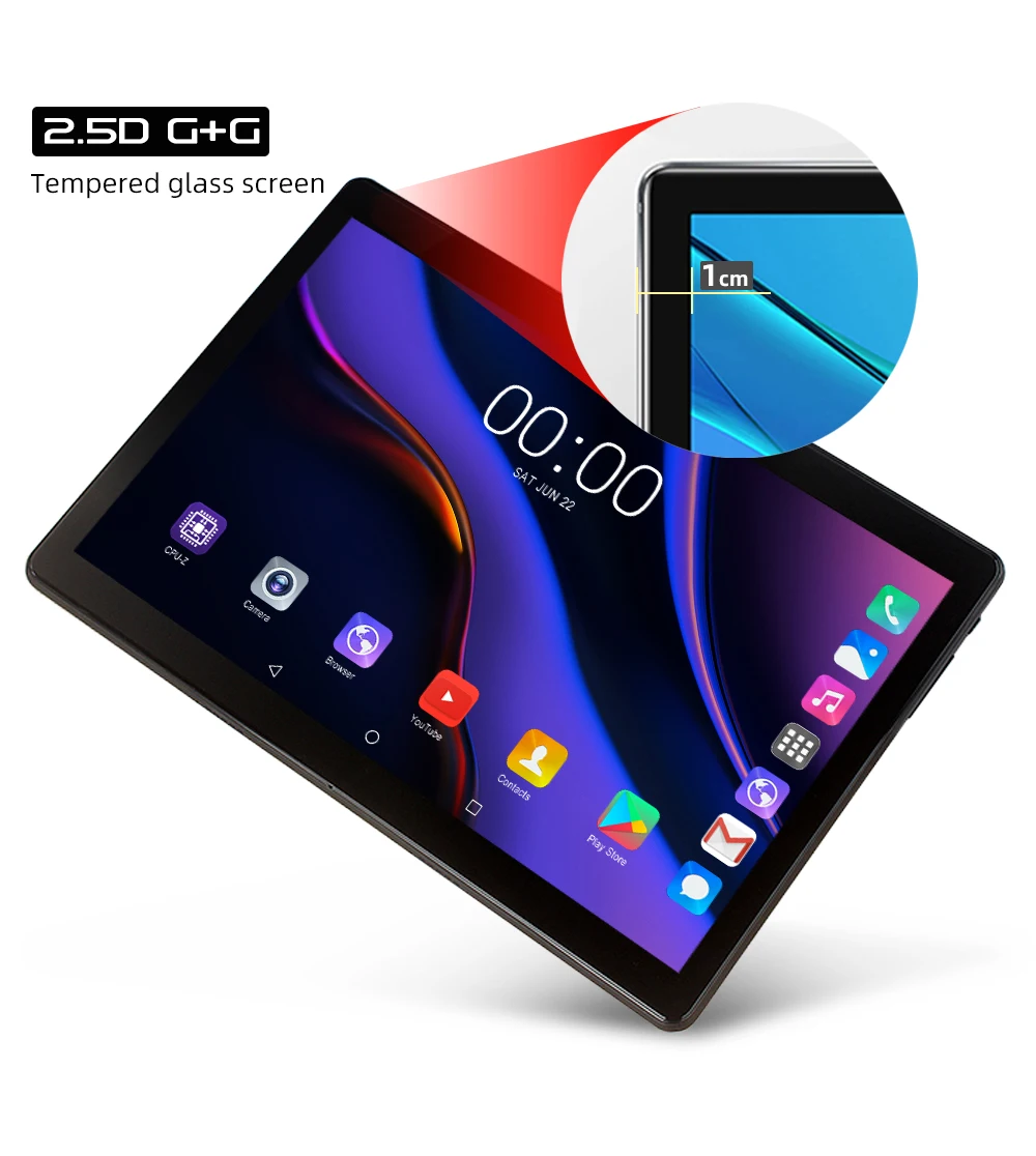 Hot Sale New 2020 Super 2.5D Glass 10 inch tablet PC 4G Android 9.0 Octa Core 32/64GB ROM WiFi GPS 10.1 IPS Gifts+Tempered Glass