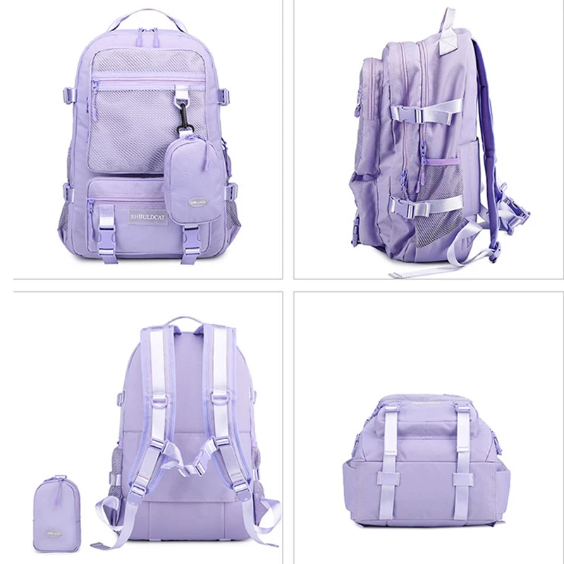 School Laptop Backpack Female High School Student Schoolbag Large Capacity Fashion Backpack Male