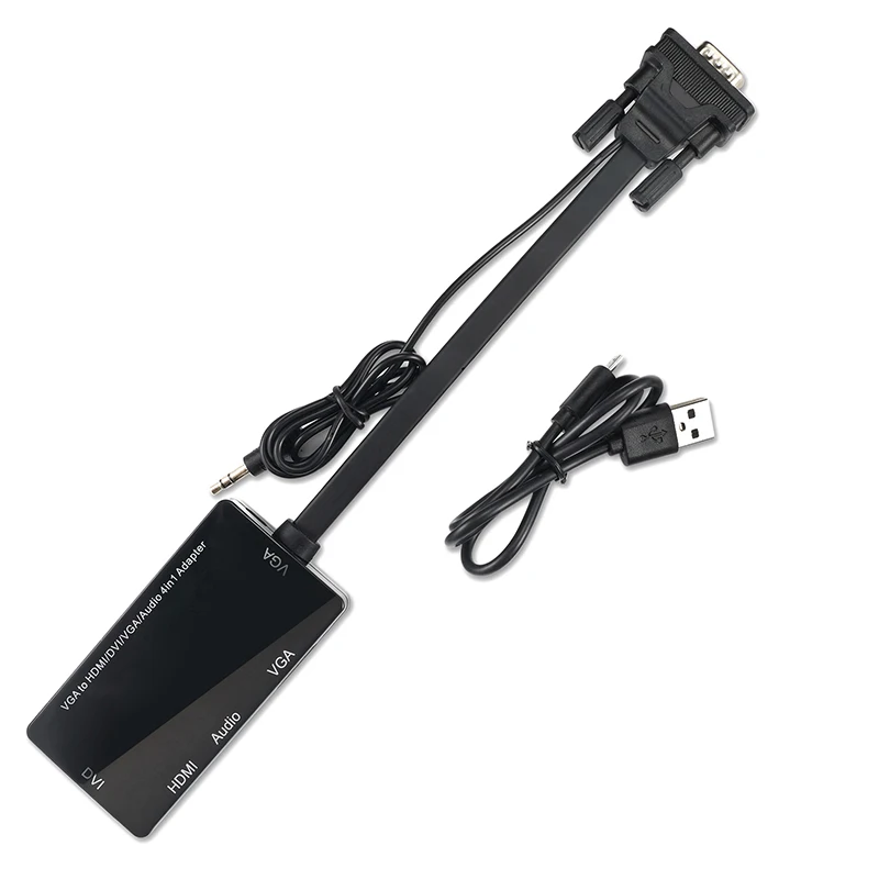 4 в 1 VGA HDMI DVI адаптер аудио выход конвертер для настольного ноутбука ПК
