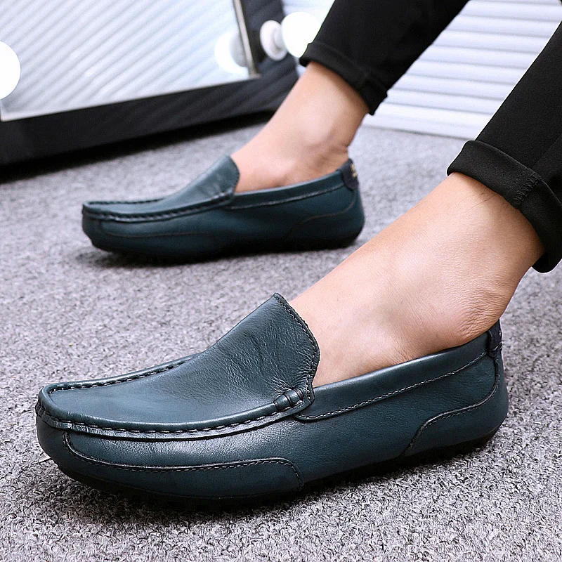 

Shoes Men Casual Mens Casual Shoes Hot Sale For Men Black Flat Leather Men's Sapato Masculino Zapatos Hombre Man Fashion