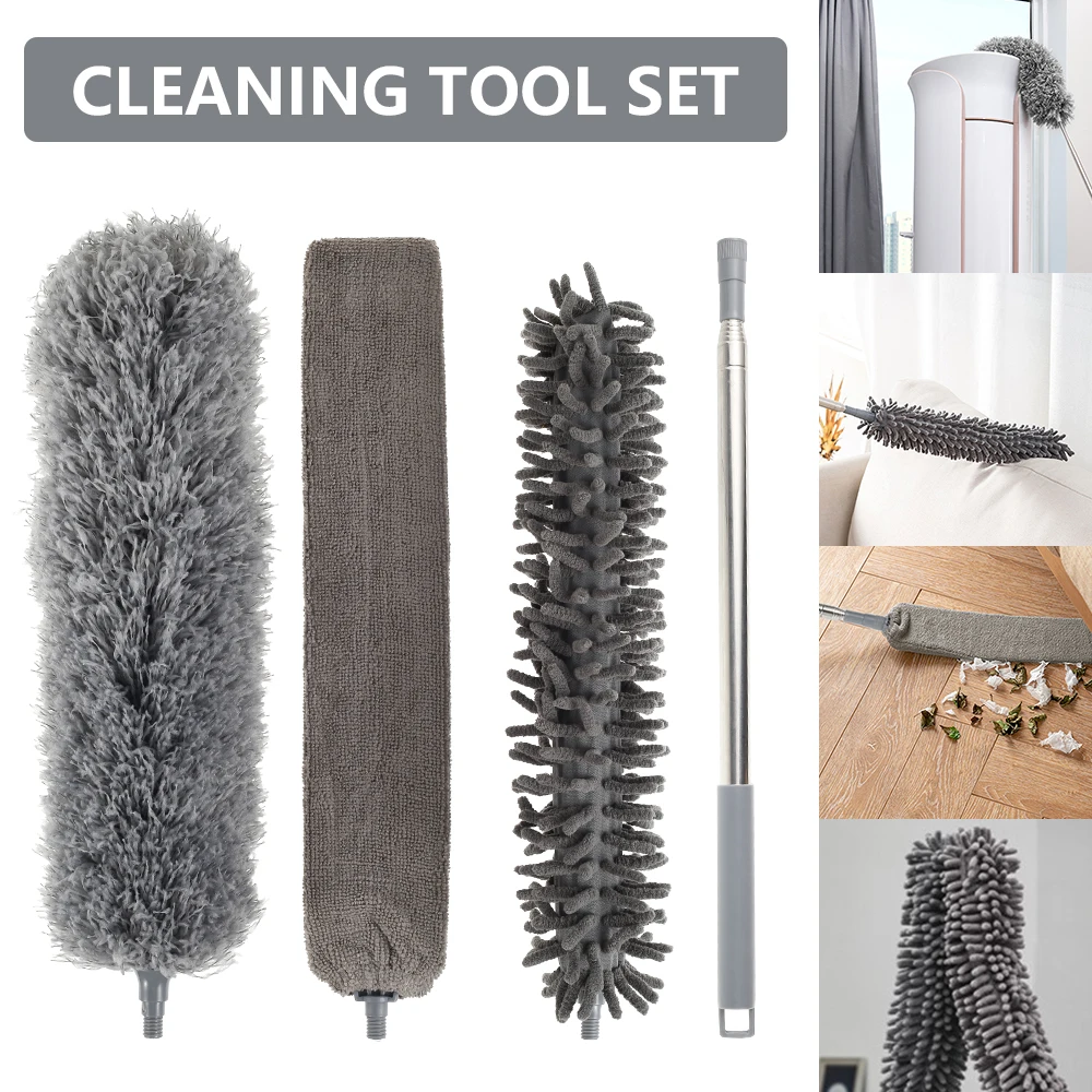 

Bedside Dust Brush Long Handle Mop Sweep Artifact Household Bed Clean Gap Bottom Removable Handle Magic Microfibre Duster