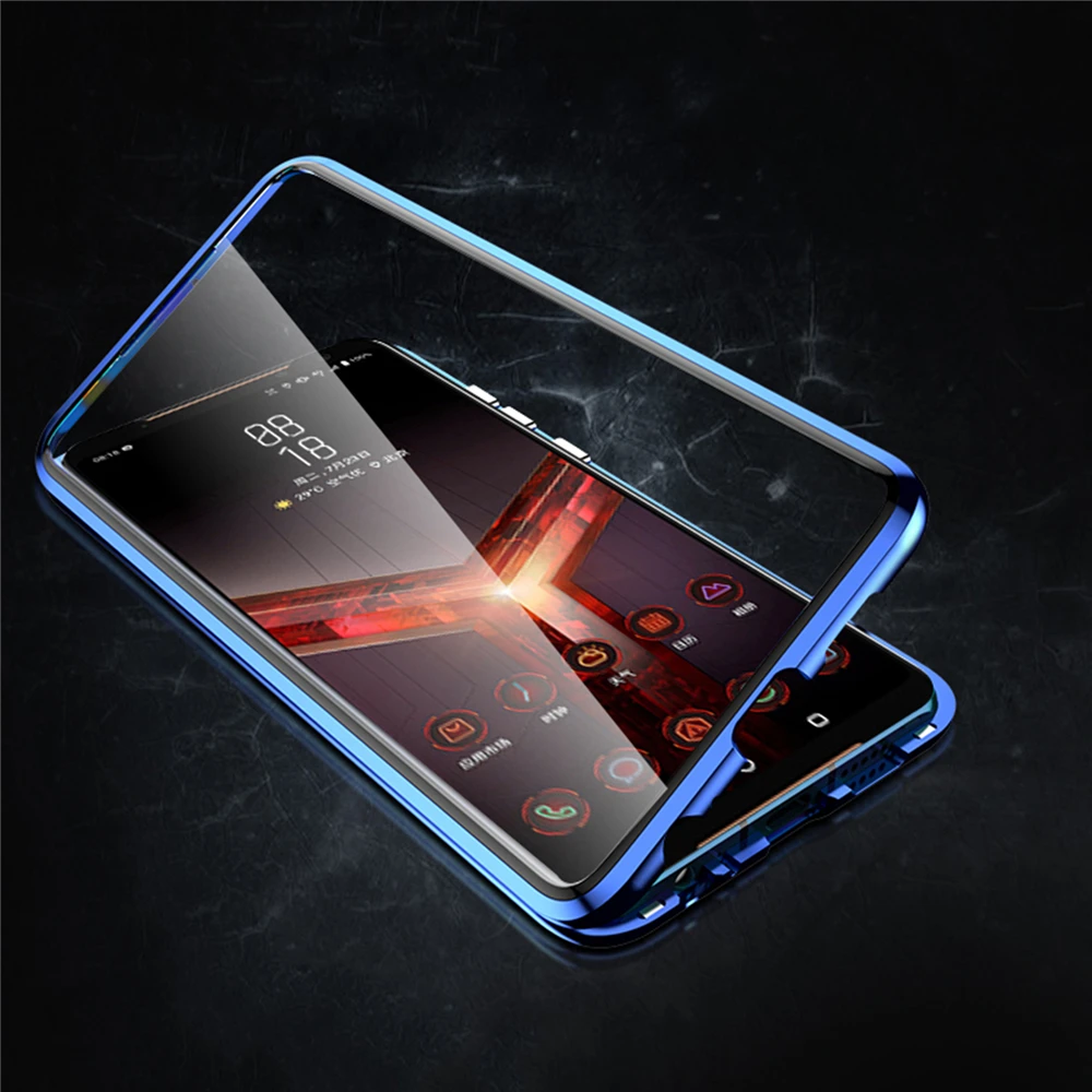 Чехол для телефона ASUS ROG Phone II 2/ZS660KL из закаленного стекла прозрачный
