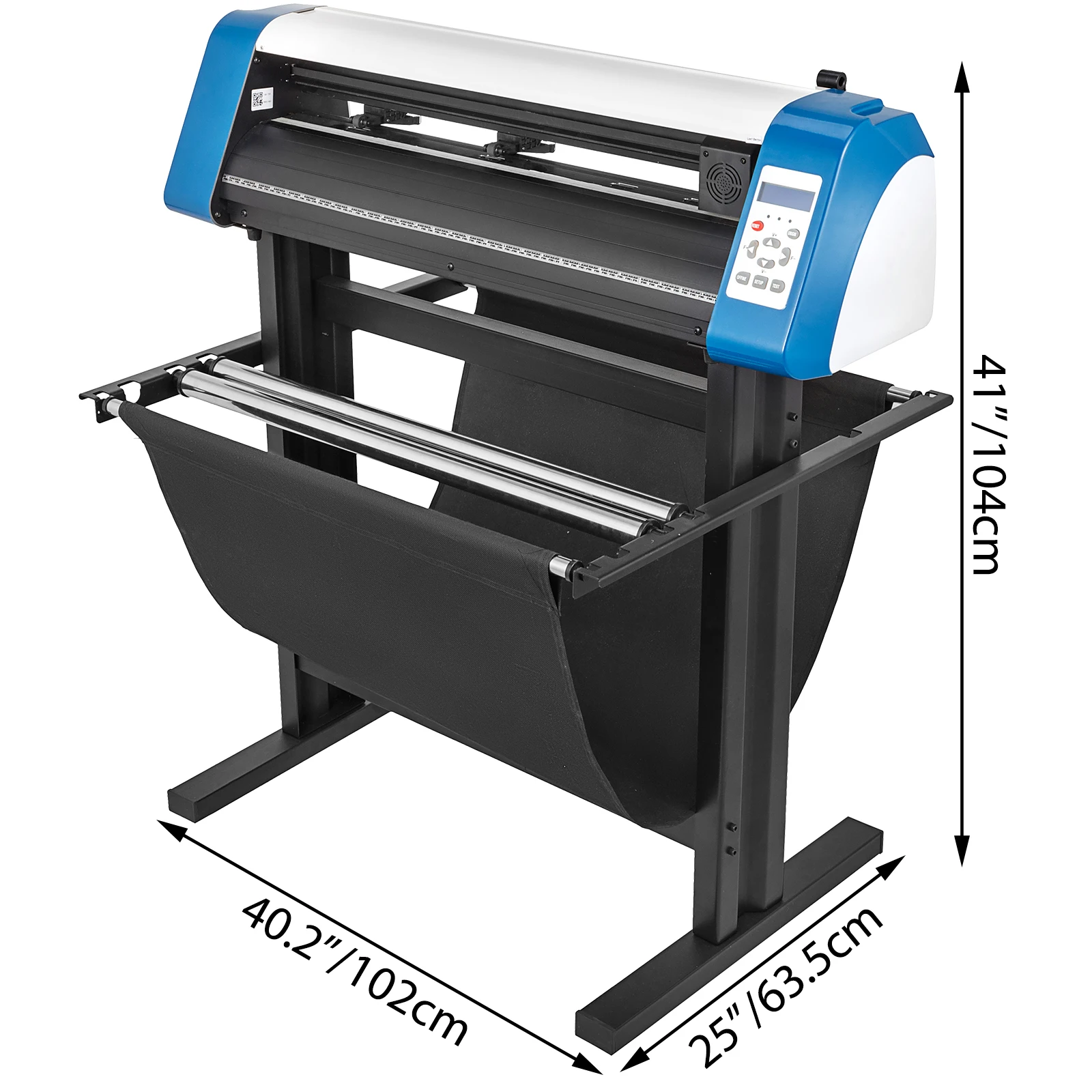 

VEVOR 34"(870mm) Semi-Automatic Contour Vinyl Cutter Plotter with Digital LCD Display and Floor Stand for Label & Sign Making